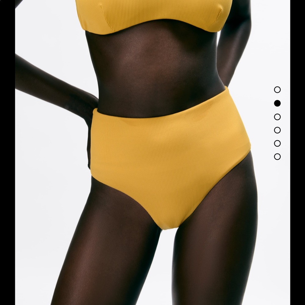 Zara high waisted bikini bottom